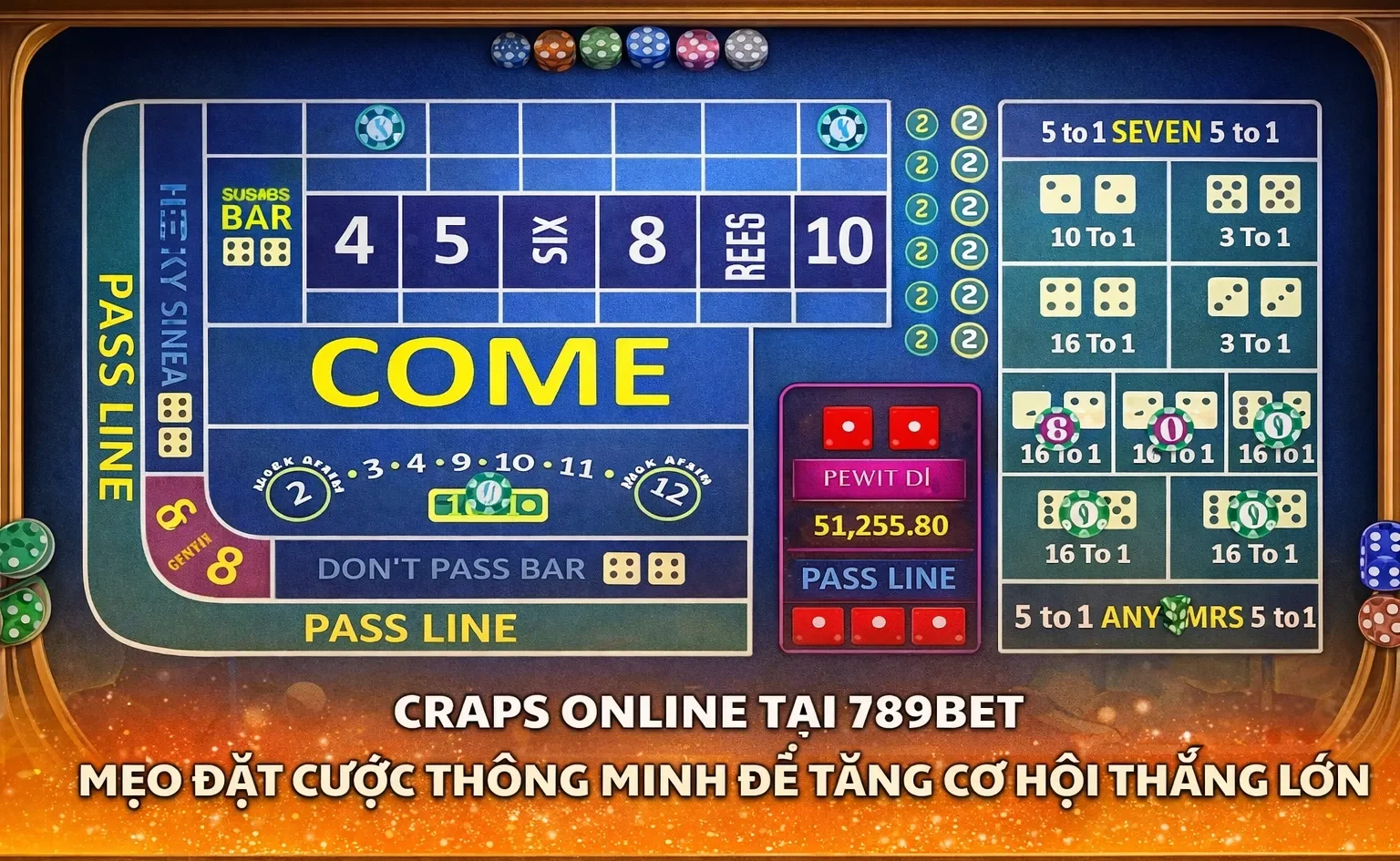 Casino 789bet: cách chơi craps trên 789bet.